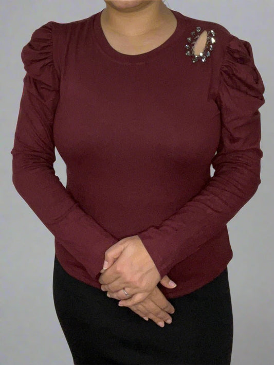 Marisse Maroon Top - My Store