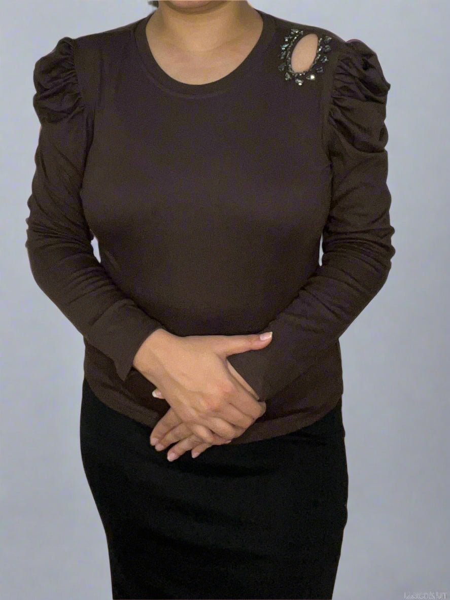 Marisse Brown Top - My Store